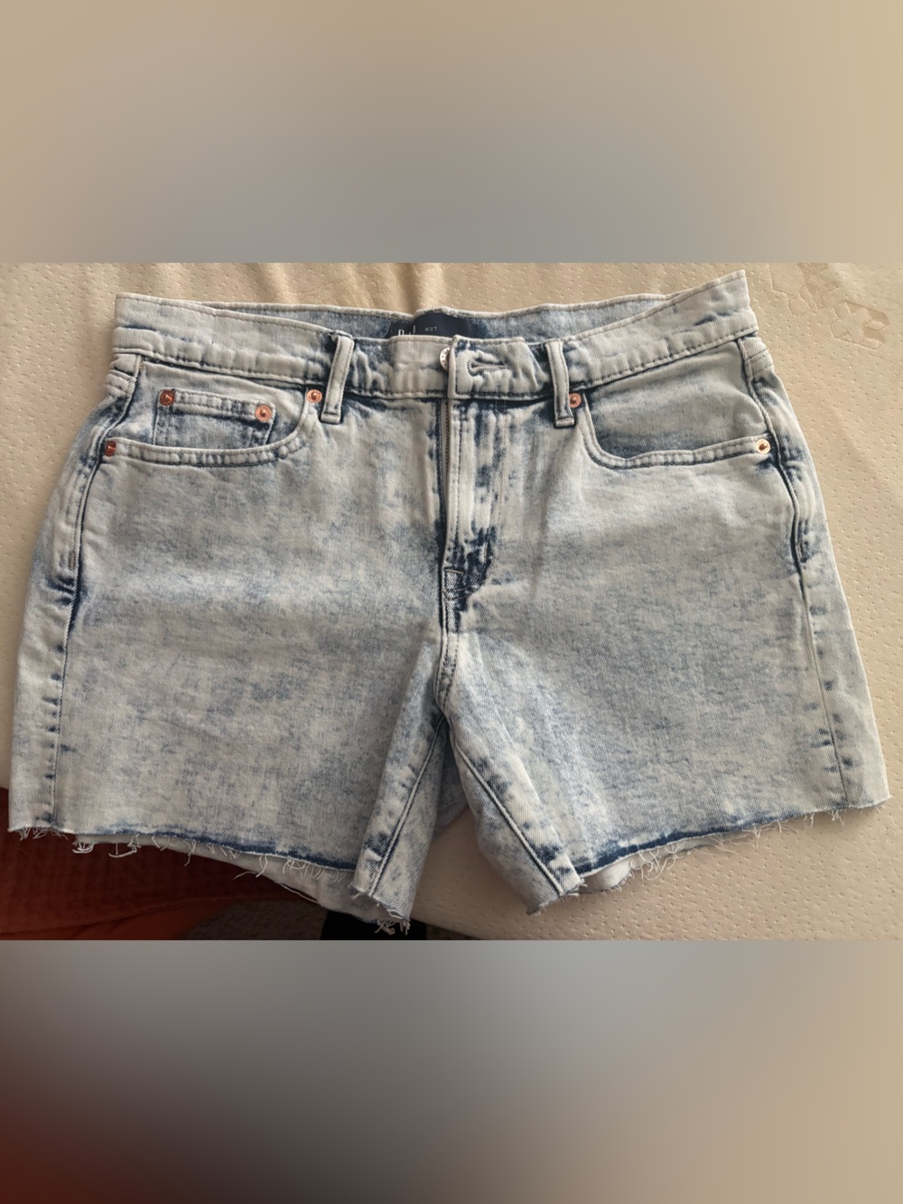 GAP Light Blue Acid-Wash Denim Cutoff Shorts NWOT